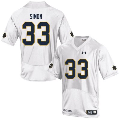 Notre Dame Fighting Irish Men's Shayne Simon #33 White Under Armour Authentic Stitched College NCAA Football Jersey PAS0199GV